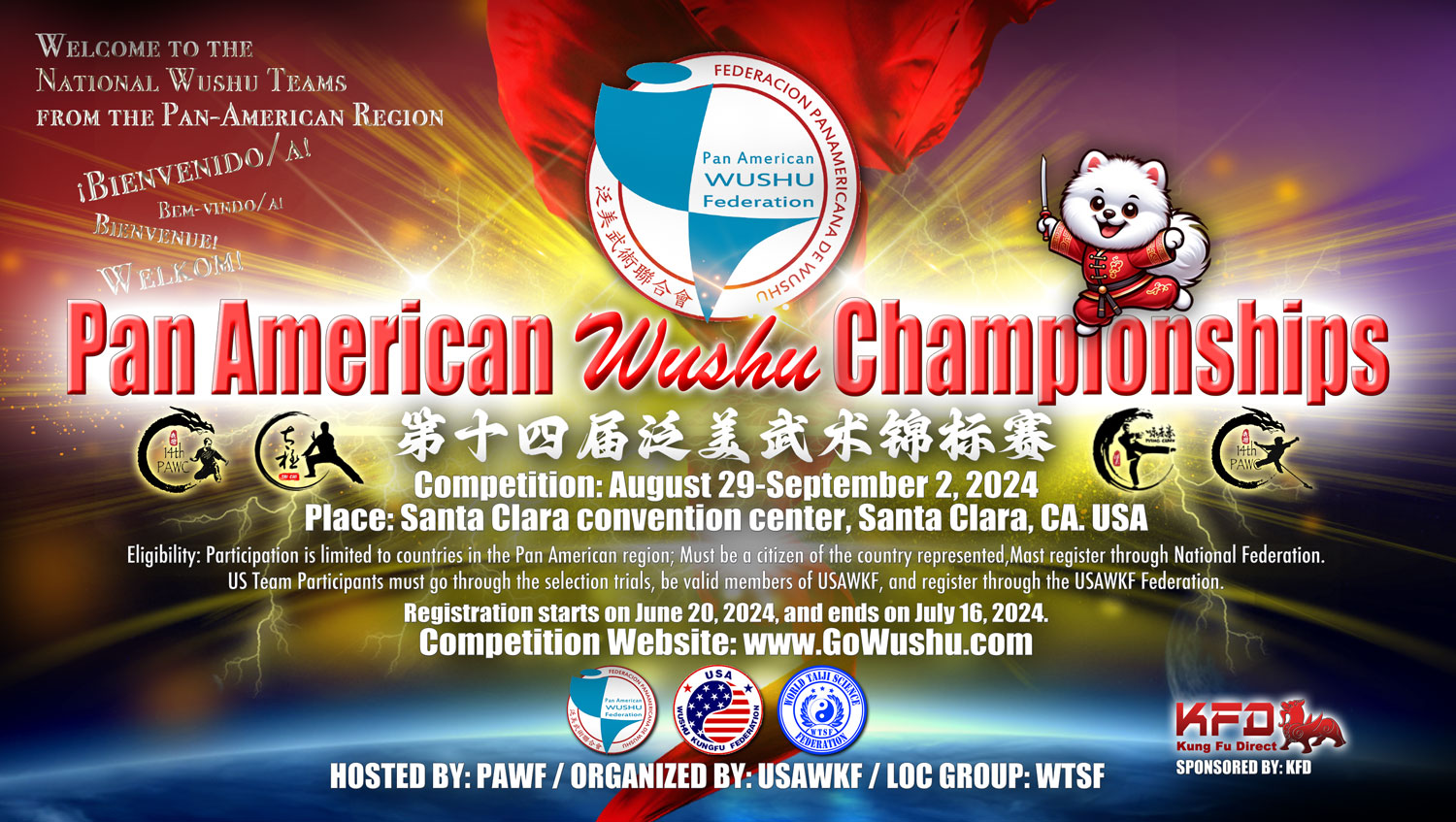 The Tai Chi Club @ 14th Pan American Wushu Championships (USA, 8/9-9/2, 2024)